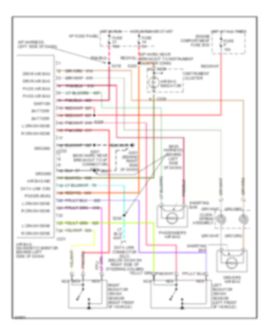 Supplemental Restraint Wiring Diagram for Ford Windstar 1998