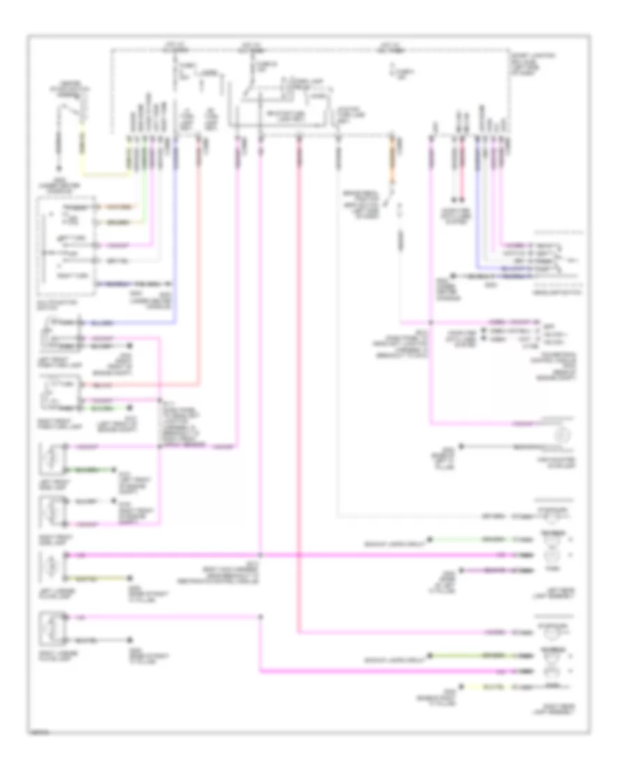 Exterior Lamps Wiring Diagram for Ford Taurus Limited 2009