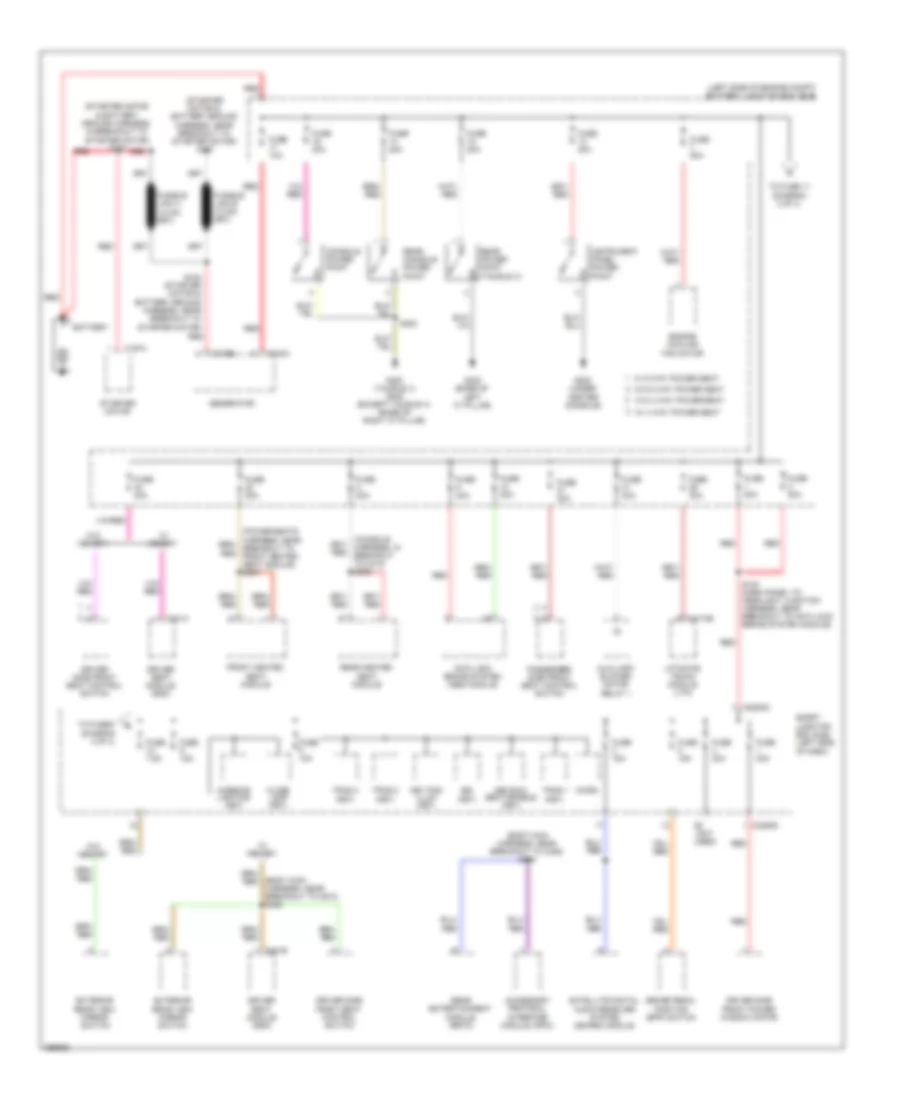 Power Distribution Wiring Diagram 1 of 4 for Ford Taurus Limited 2009
