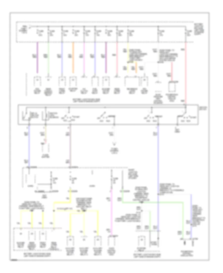 Power Distribution Wiring Diagram 2 of 4 for Ford Taurus Limited 2009