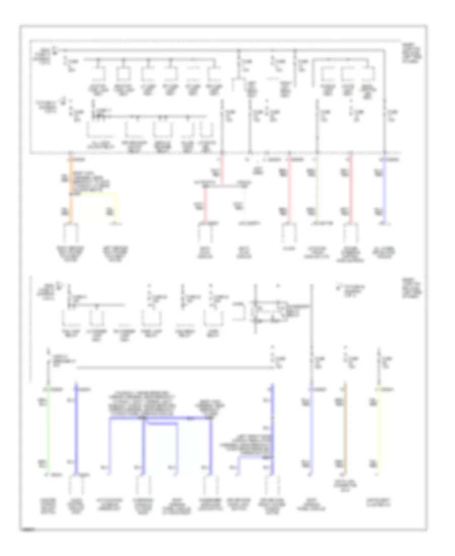 Power Distribution Wiring Diagram 3 of 4 for Ford Taurus Limited 2009