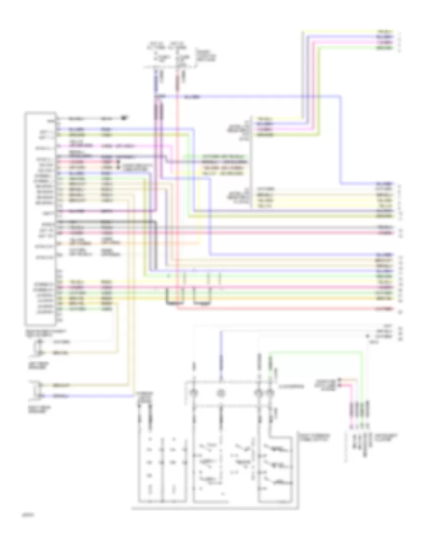 Rear Entertainment Radio Wiring Diagram (1 of 2) for Ford Taurus Limited 2009