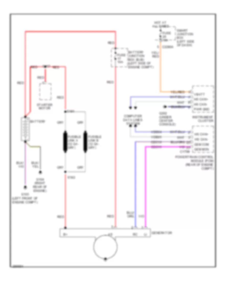 Charging Wiring Diagram for Ford Taurus Limited 2009