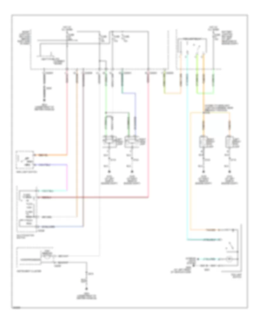 Headlights Wiring Diagram, without DRL for Ford Ranger 2005