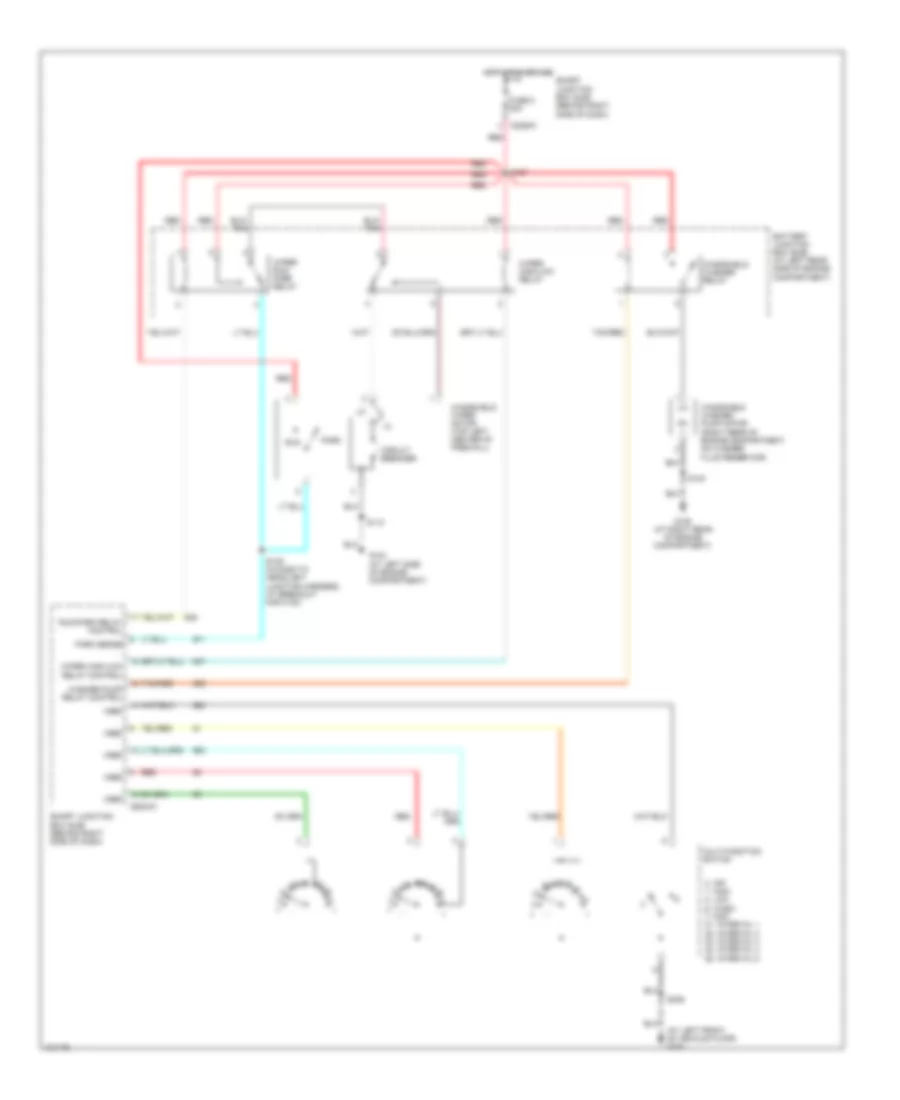 Электросхема стеклоочистителя, дворников и омывателя для Ford Ranger 2005