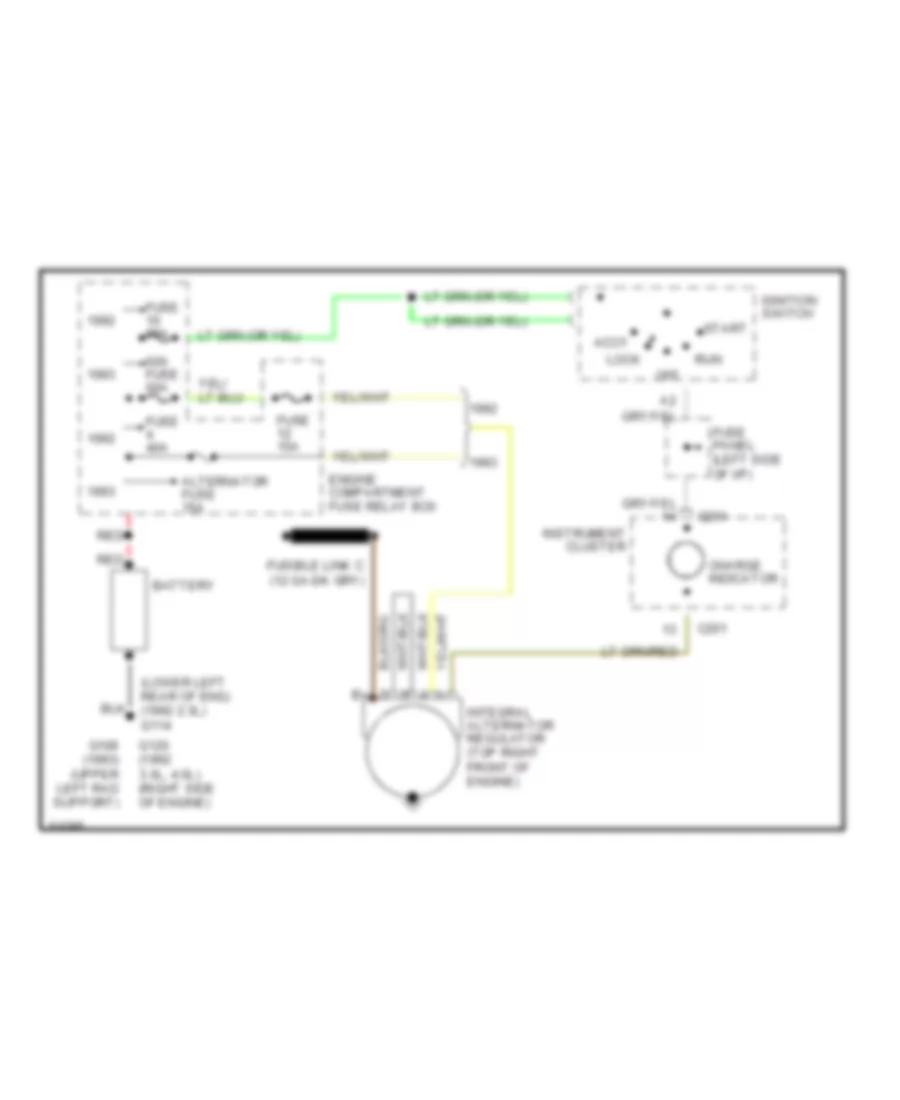3 0L Charging Wiring Diagram for Ford Ranger 1992