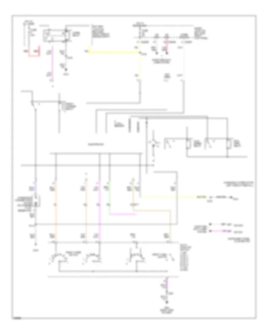 Электросхема стеклоочистителя, дворников и омывателя для Ford Mustang Shelby GT500 2013
