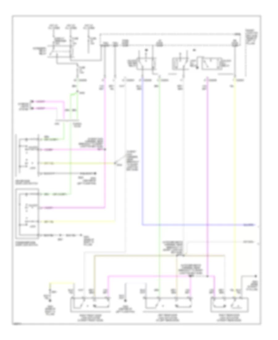 Forced Entry Wiring Diagram without Memory 1 of 2 for Ford Fusion SEL 2008