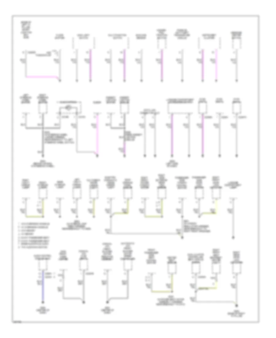 Ground Distribution Wiring Diagram (2 of 4) for Ford Fusion SEL 2008