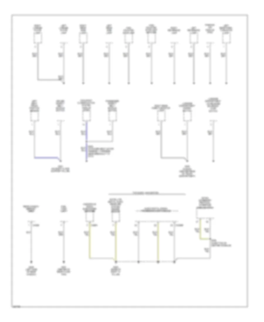 Ground Distribution Wiring Diagram (4 of 4) for Ford Fusion SEL 2008