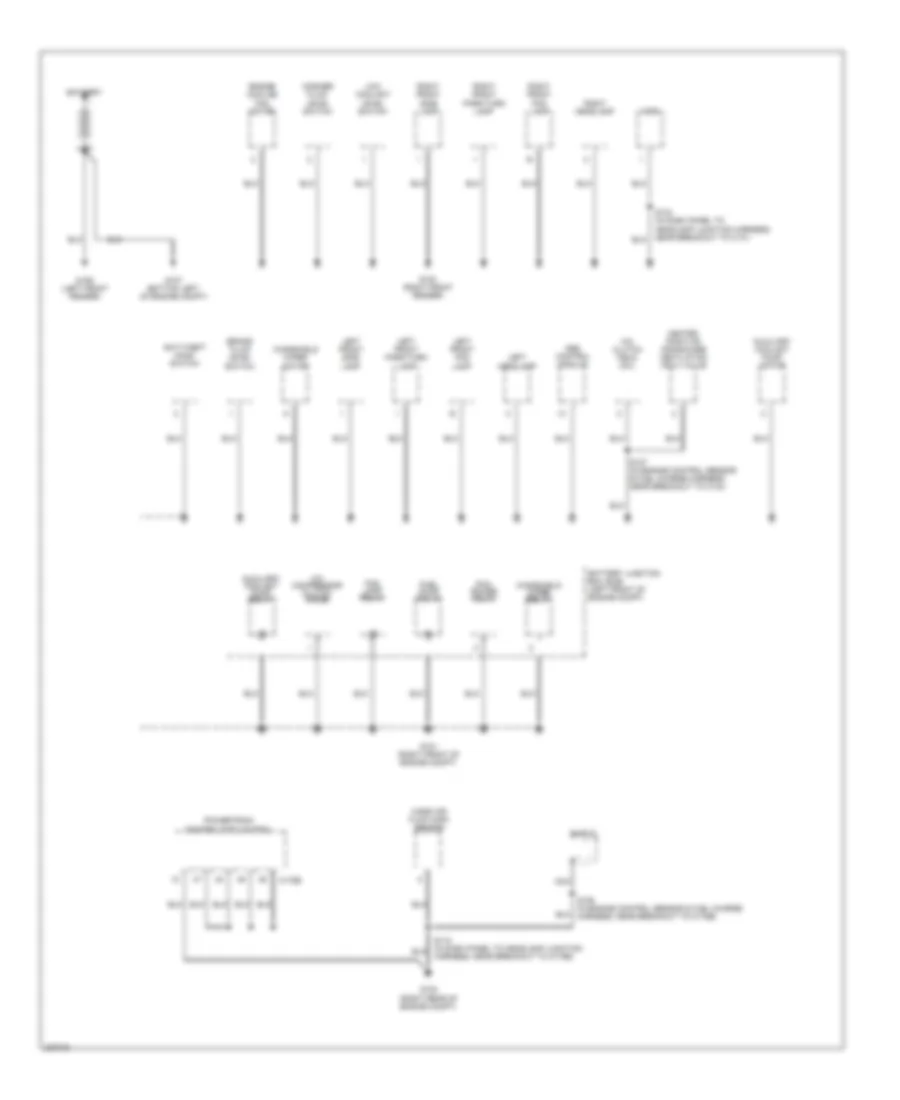Ground Distribution Wiring Diagram 1 of 4 for Ford Freestyle Limited 2006