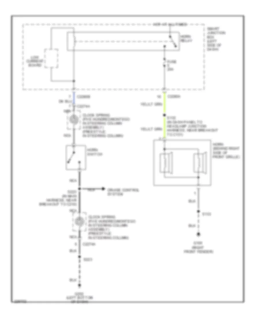 Horn Wiring Diagram for Ford Freestyle Limited 2006