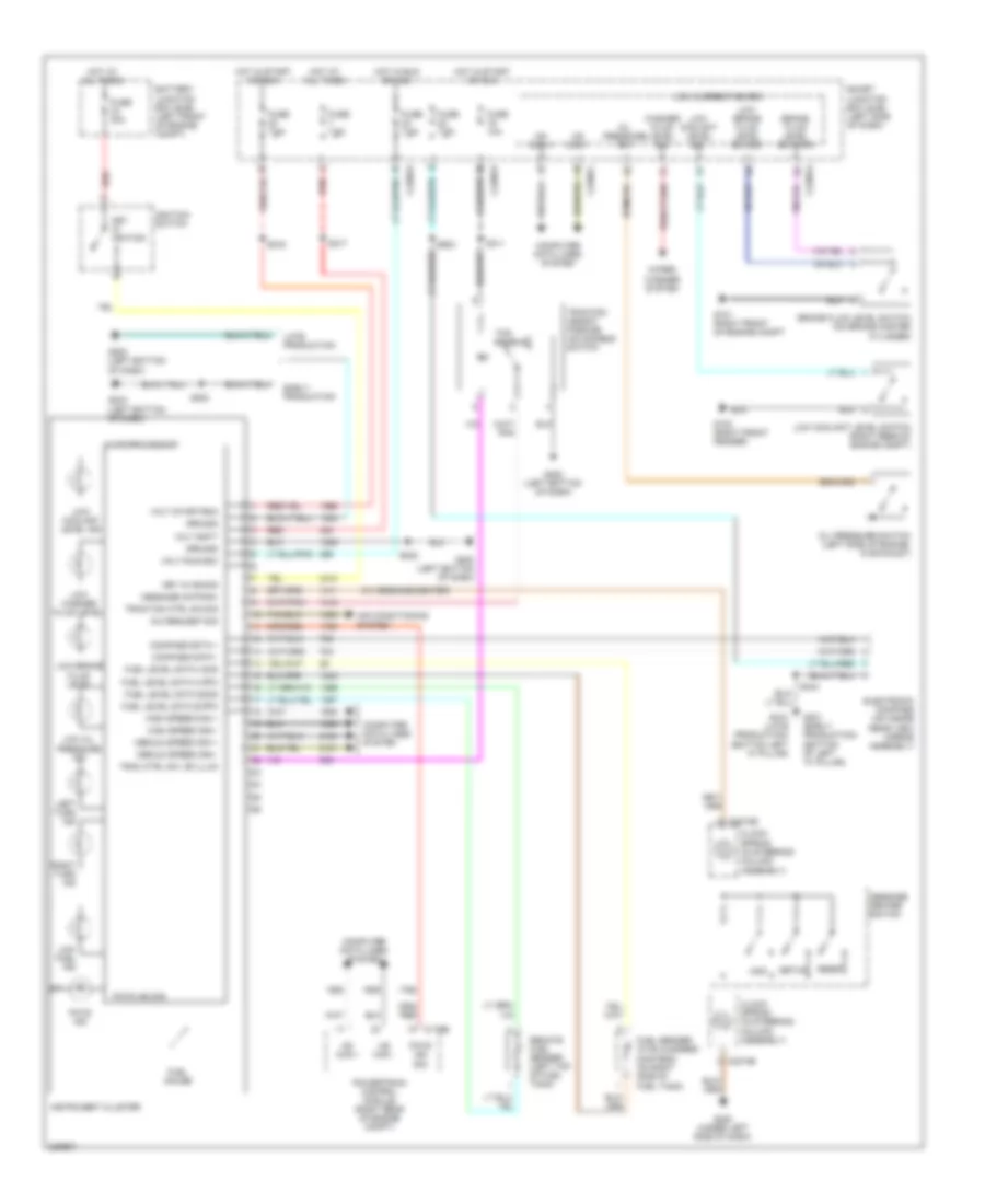 Instrument Cluster Wiring Diagram for Ford Freestyle Limited 2006