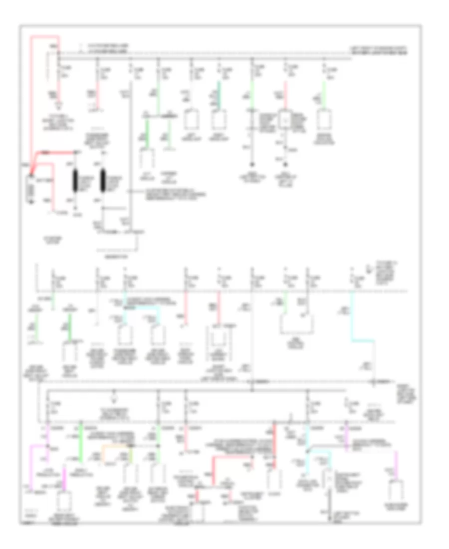 Power Distribution Wiring Diagram 1 of 3 for Ford Freestyle Limited 2006