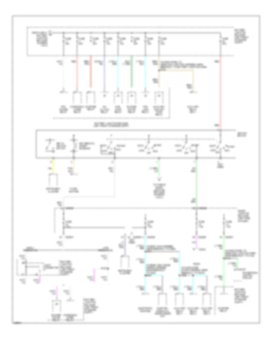 Power Distribution Wiring Diagram 2 of 3 for Ford Freestyle Limited 2006