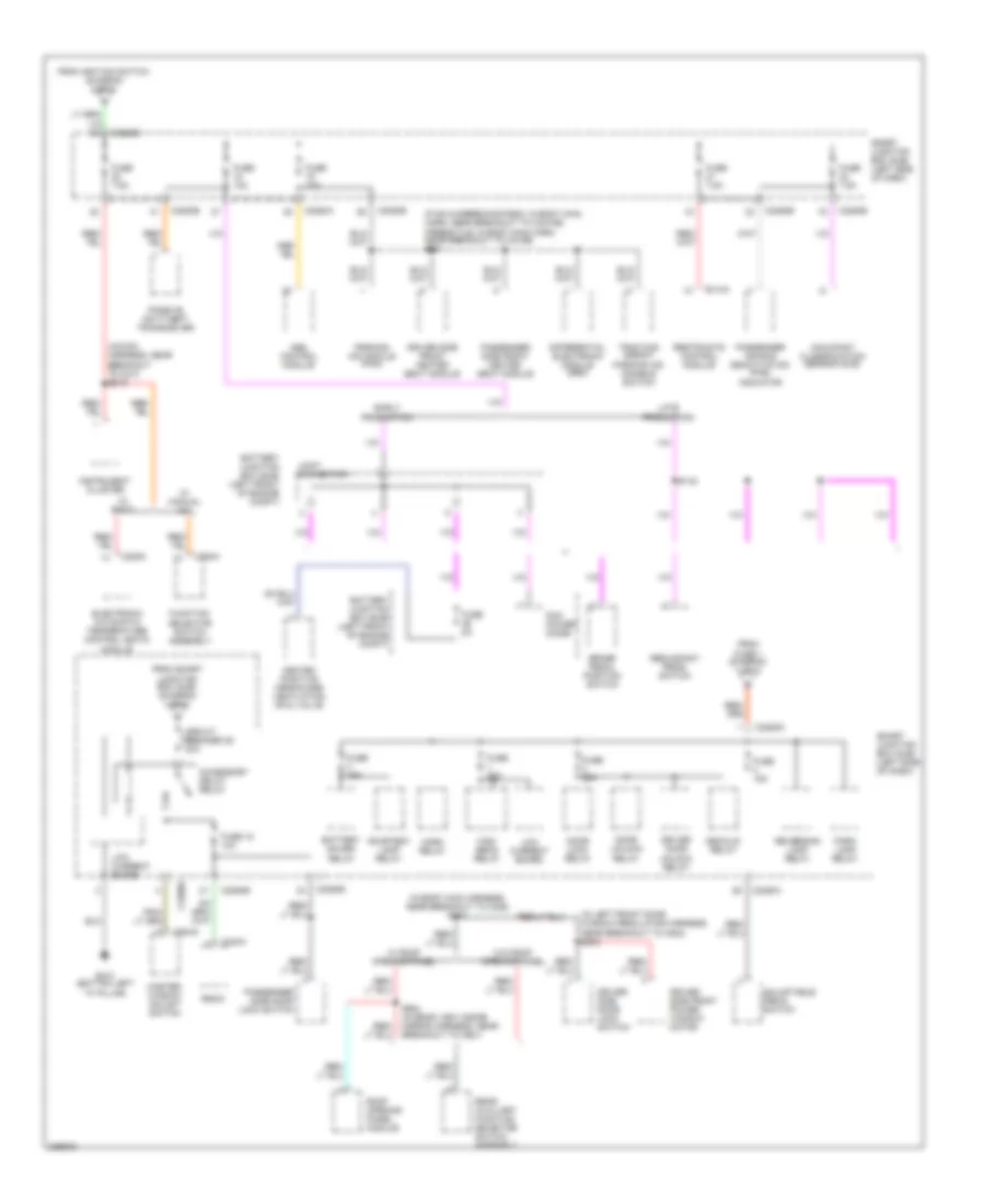 Power Distribution Wiring Diagram 3 of 3 for Ford Freestyle Limited 2006