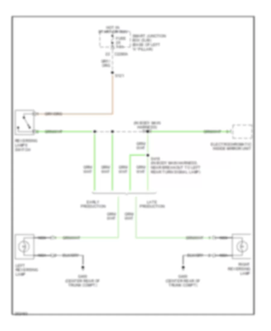 Back-up Lamps Wiring Diagram, MT for Ford Fusion S 2007