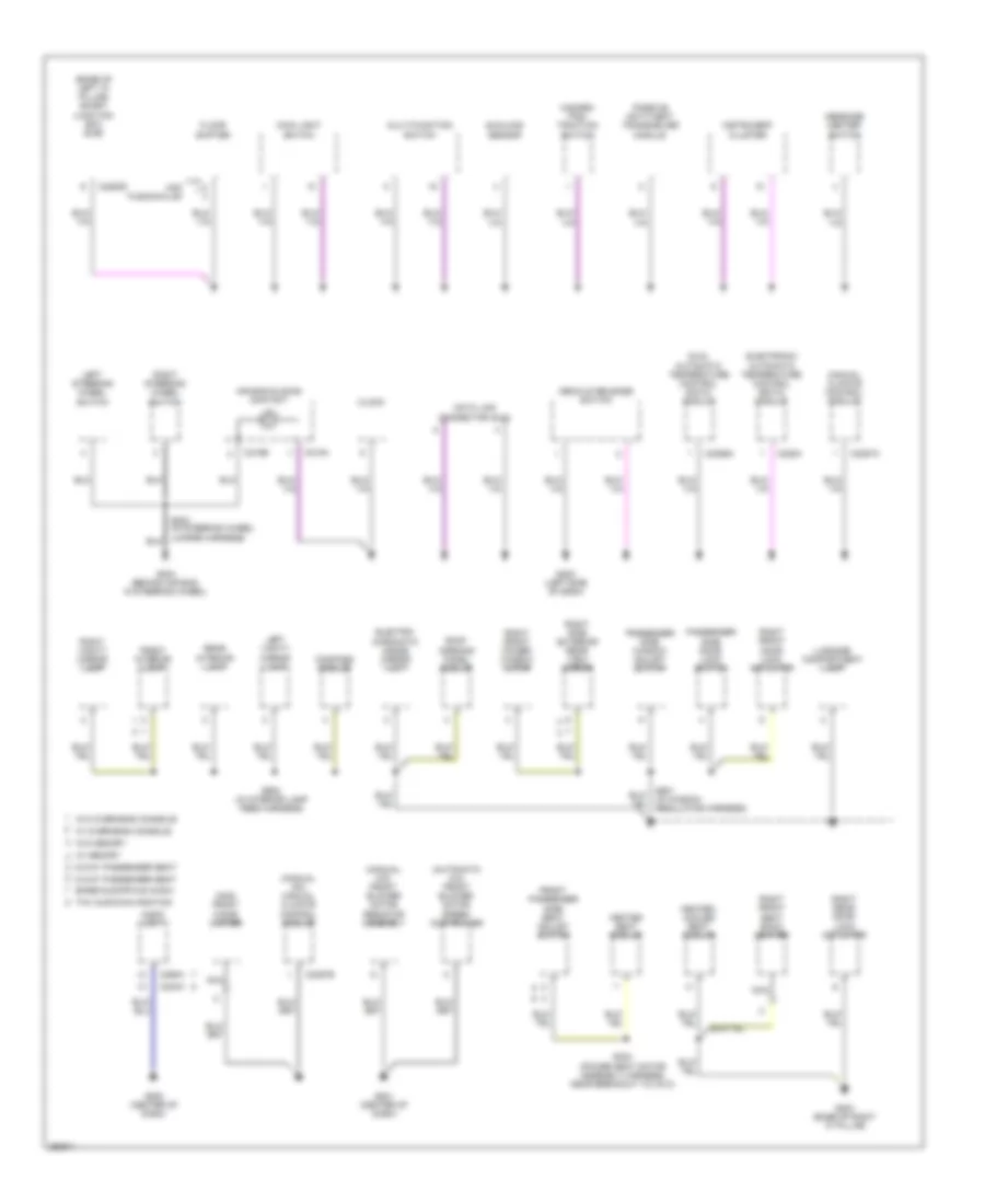 Ground Distribution Wiring Diagram 2 of 4 for Ford Fusion S 2007