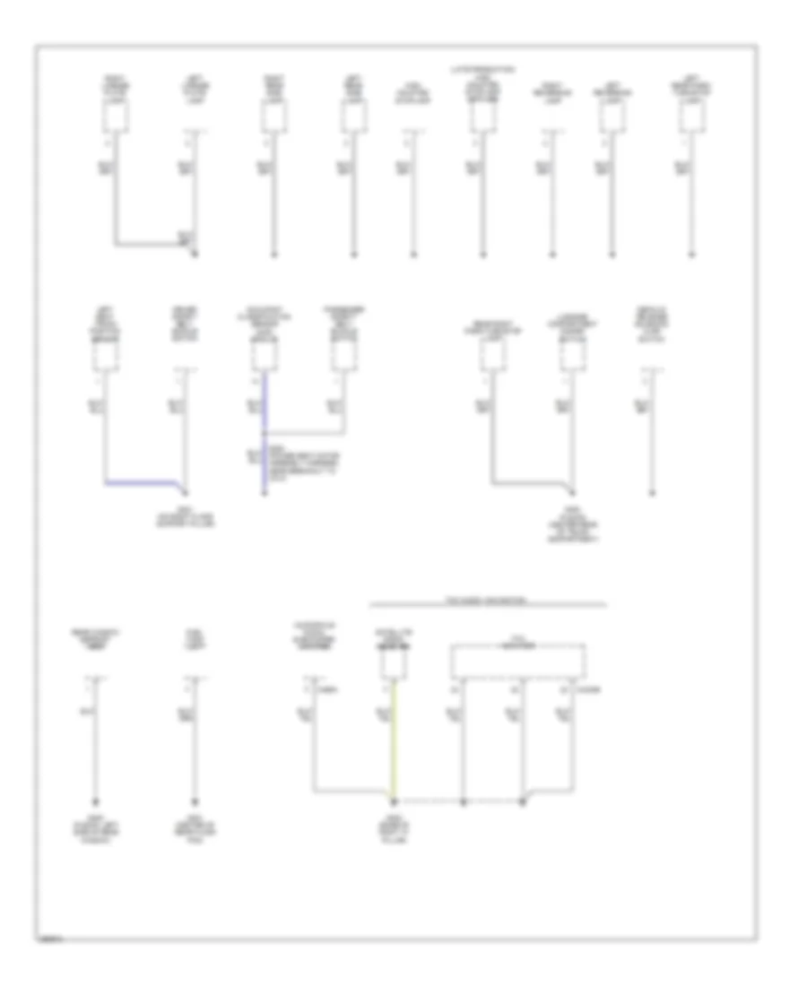 Ground Distribution Wiring Diagram (4 of 4) for Ford Fusion S 2007