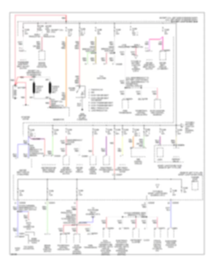 Power Distribution Wiring Diagram 1 of 3 for Ford Fusion S 2007