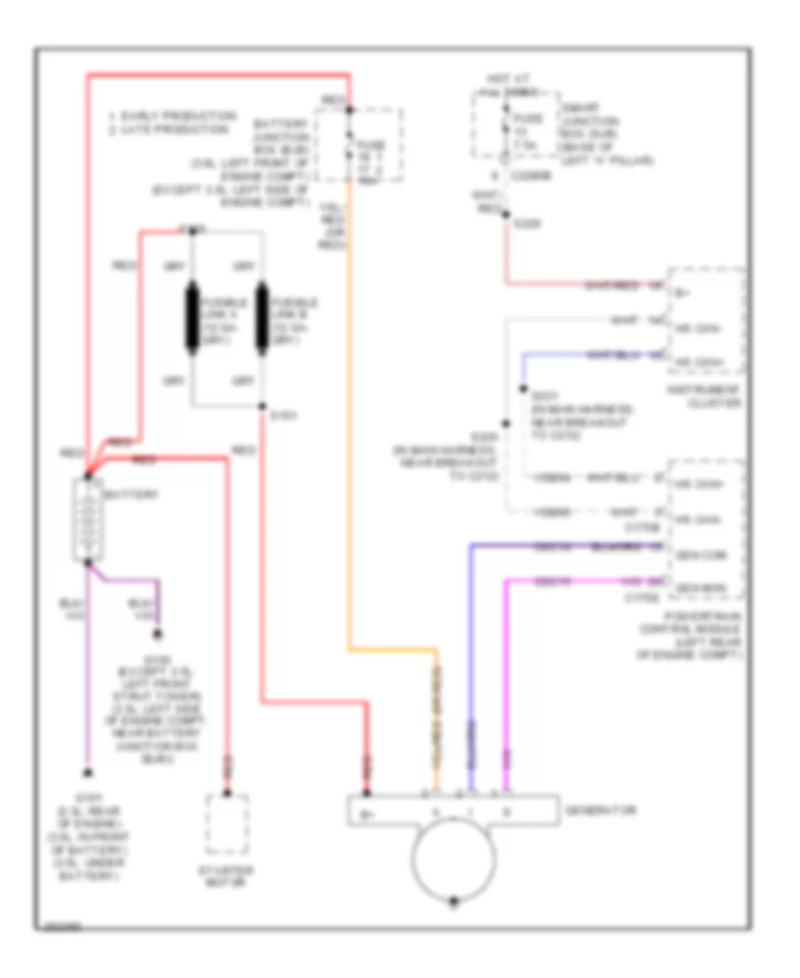 Charging Wiring Diagram for Ford Fusion S 2007