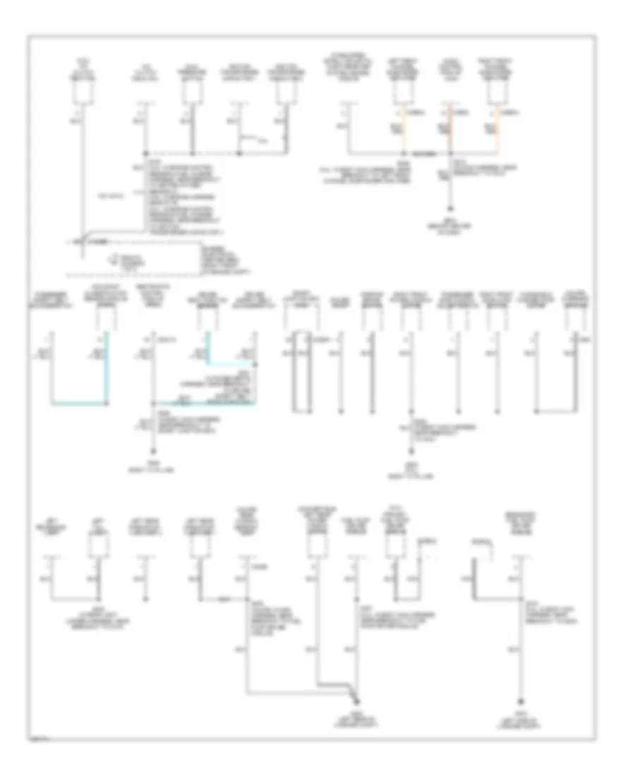 Ground Distribution Wiring Diagram 2 of 3 for Ford Mustang 2008