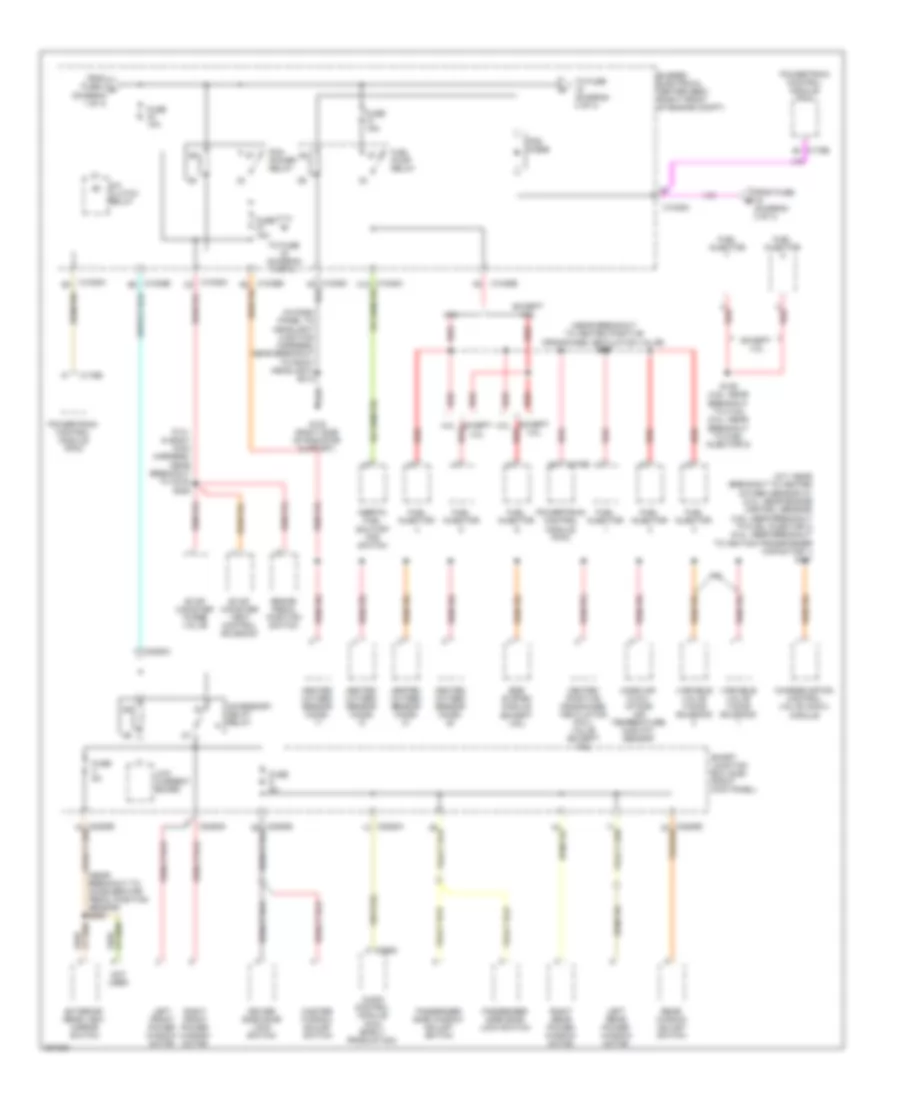 Power Distribution Wiring Diagram 2 of 4 for Ford Mustang 2008