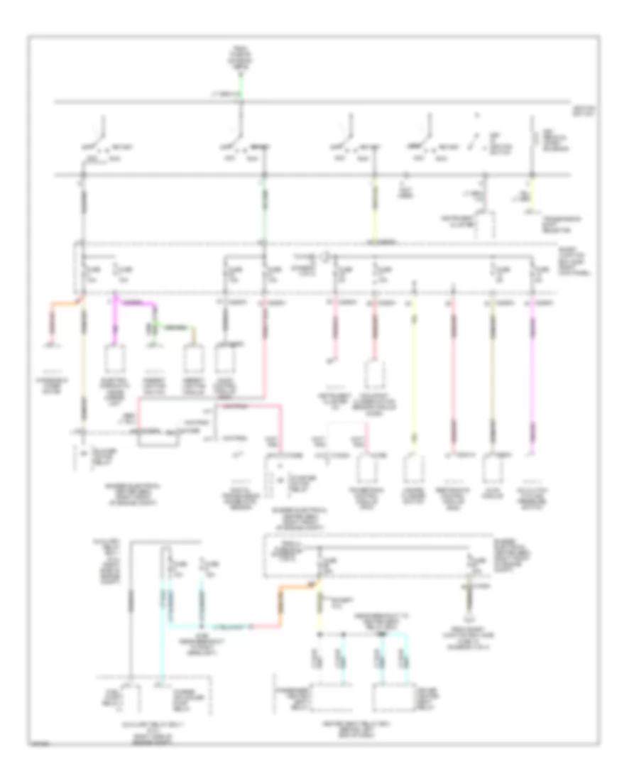 Power Distribution Wiring Diagram 4 of 4 for Ford Mustang 2008
