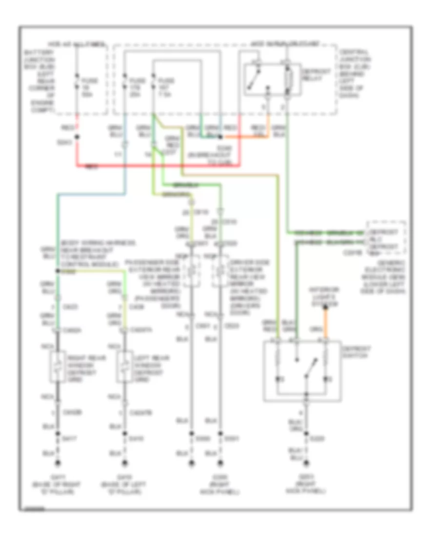 Defoggers Wiring Diagram for Ford Transit Connect Electric 2012