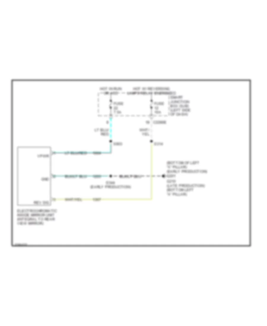 Electronic Day Night Mirror Wiring Diagram for Ford Freestyle SE 2006