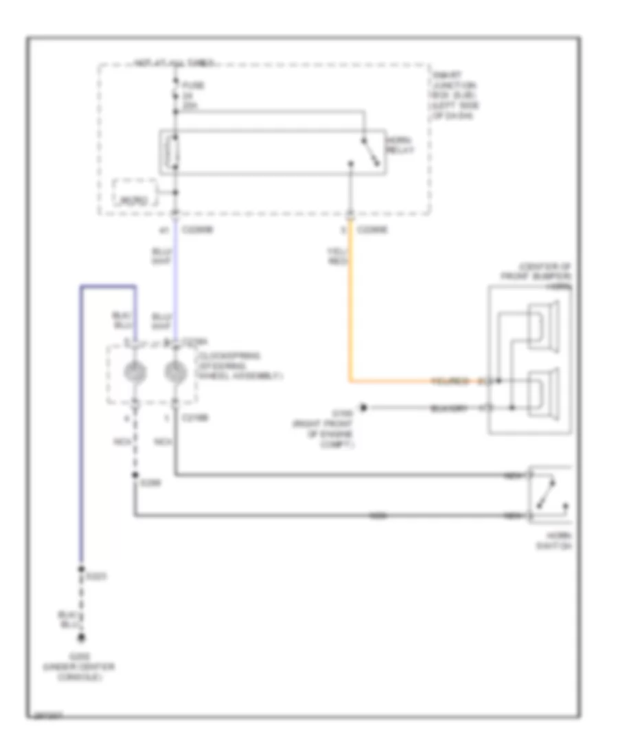 Horn Wiring Diagram for Ford Taurus SE 2009