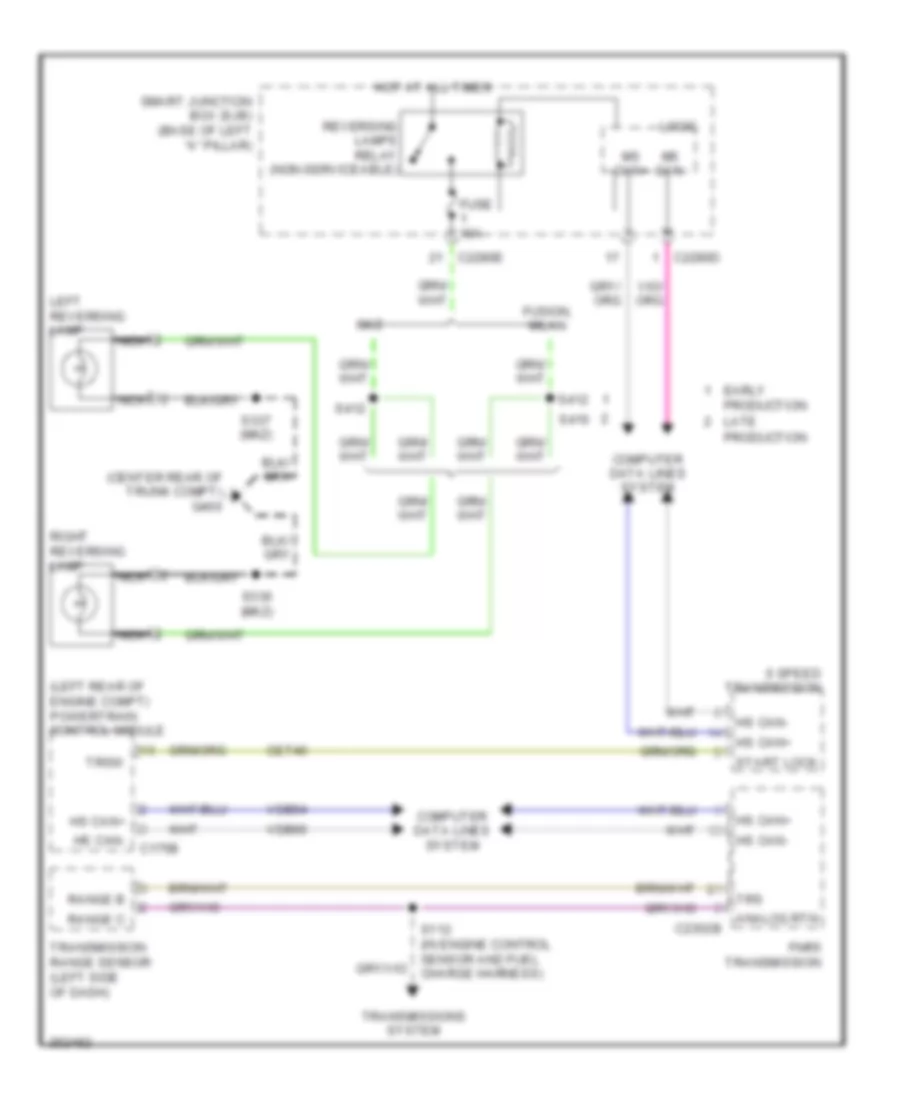 Back up Lamps Wiring Diagram A T for Ford Fusion SE 2007
