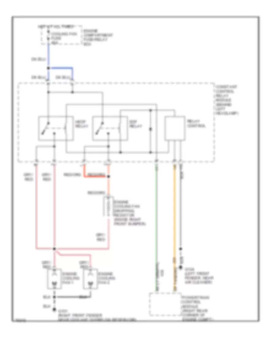 Cooling Fan Wiring Diagram for Ford Taurus G 1996
