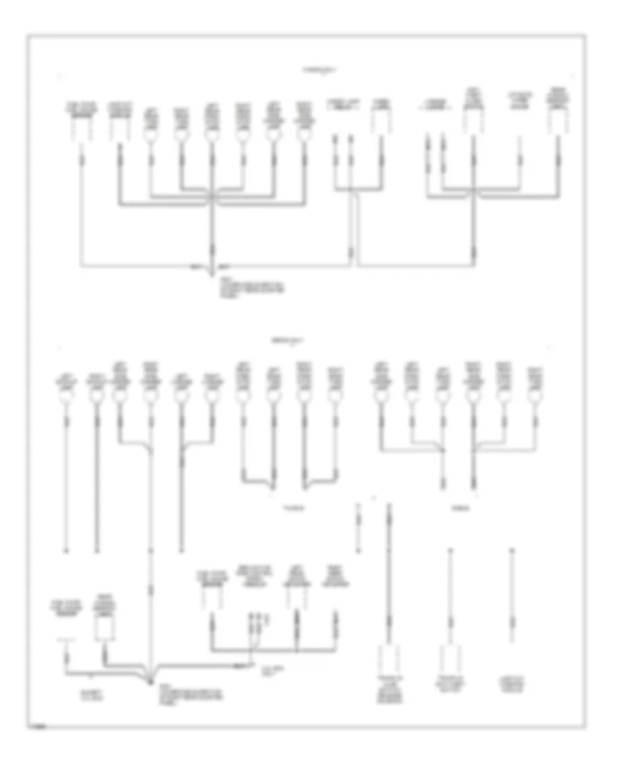 Ground Distribution Wiring Diagram (3 of 3) for Ford Taurus G 1996