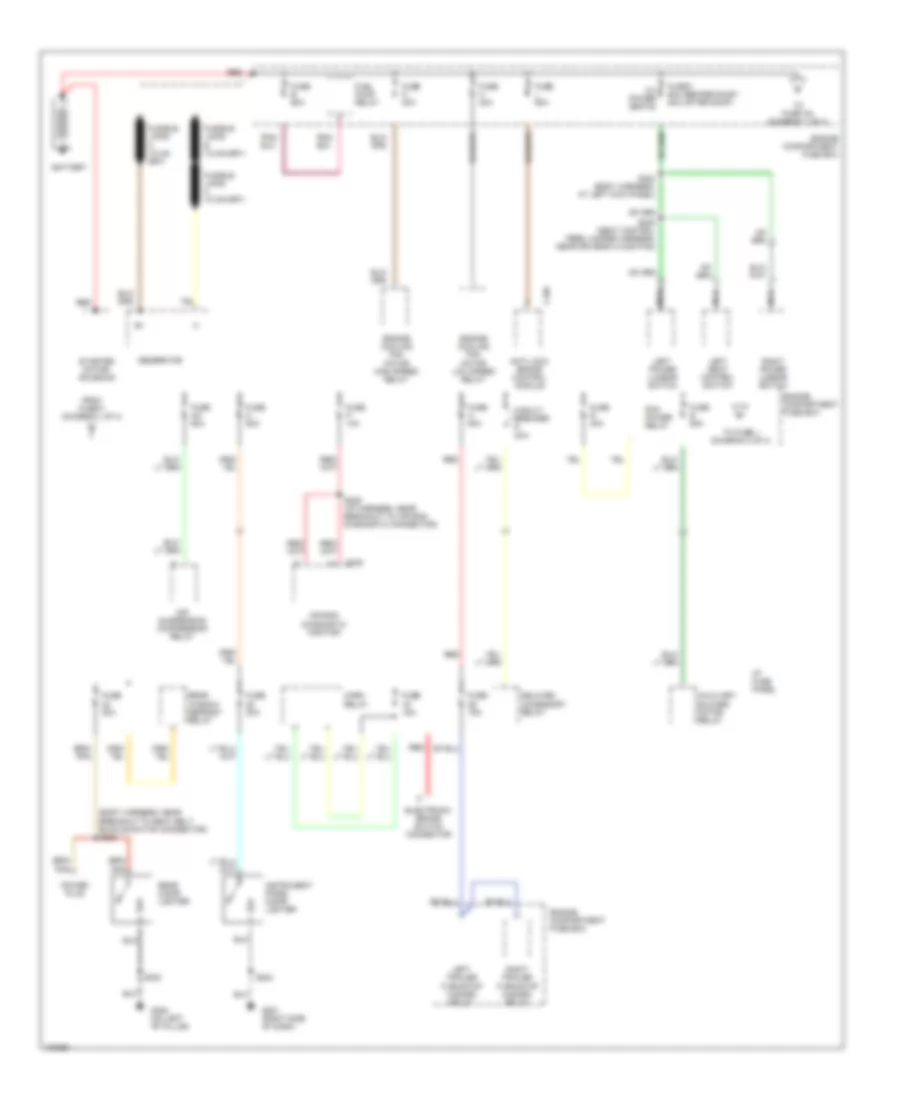 Power Distribution Wiring Diagram 1 of 4 for Ford Windstar GL 1998