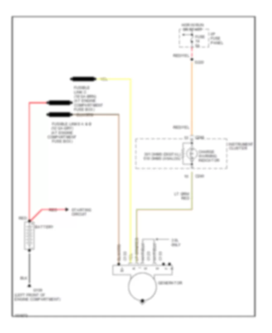 Charging Wiring Diagram for Ford Windstar GL 1998