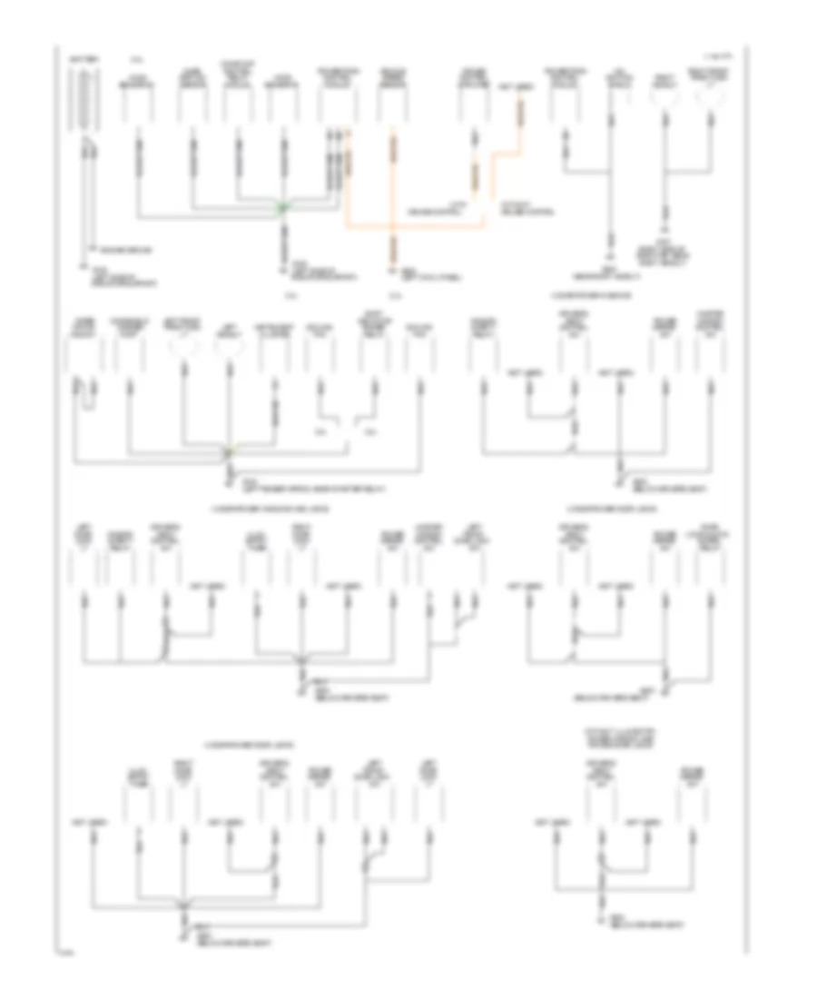 Ground Distribution Wiring Diagram 1 of 2 for Ford Tempo GL 1994