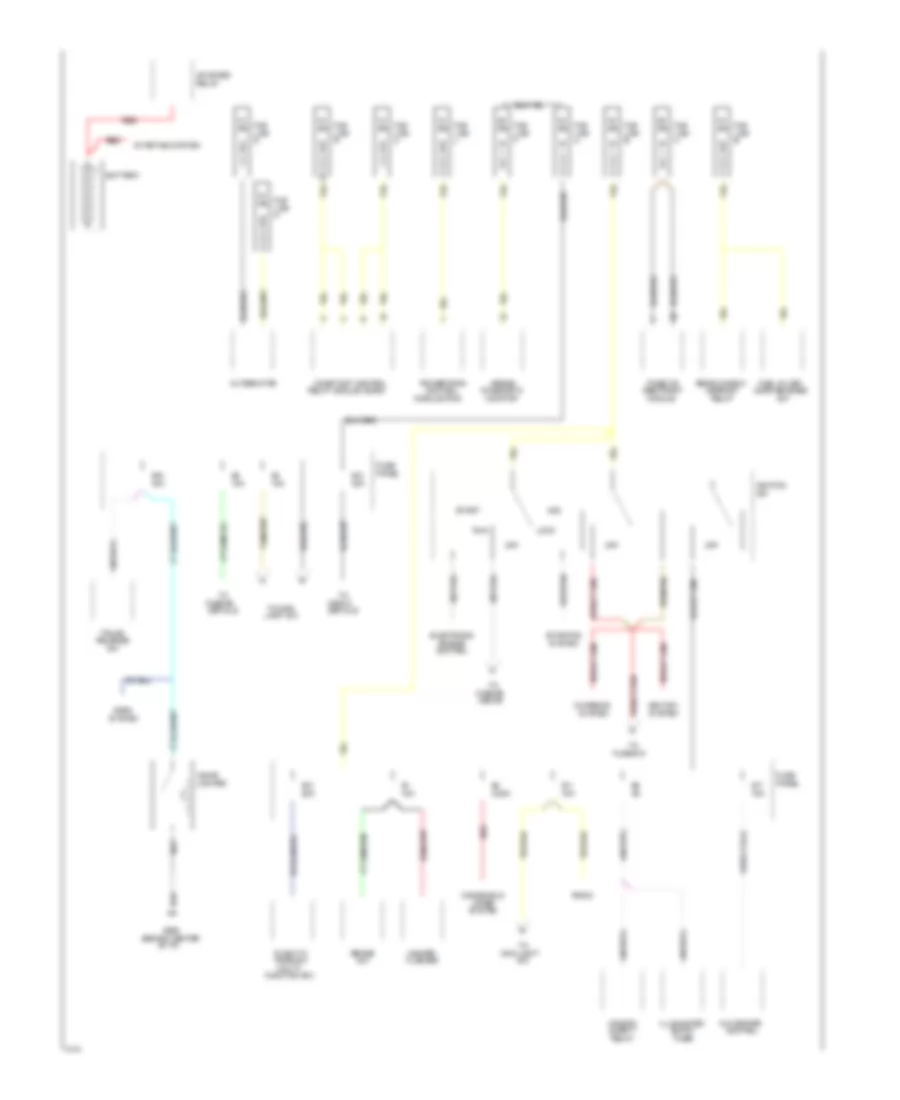 Power Distribution Wiring Diagram 1 of 3 for Ford Tempo GL 1994