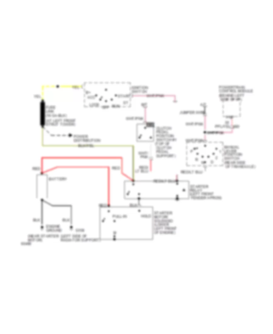 Starting Wiring Diagram for Ford Tempo GL 1994