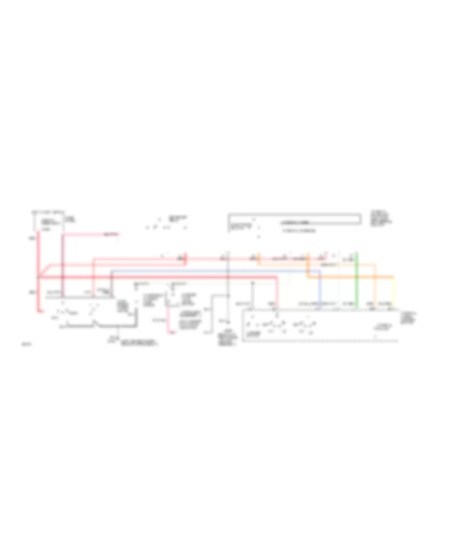 Электросхема стеклоочистителя, дворников и омывателя Интервала для Ford Tempo GL 1994