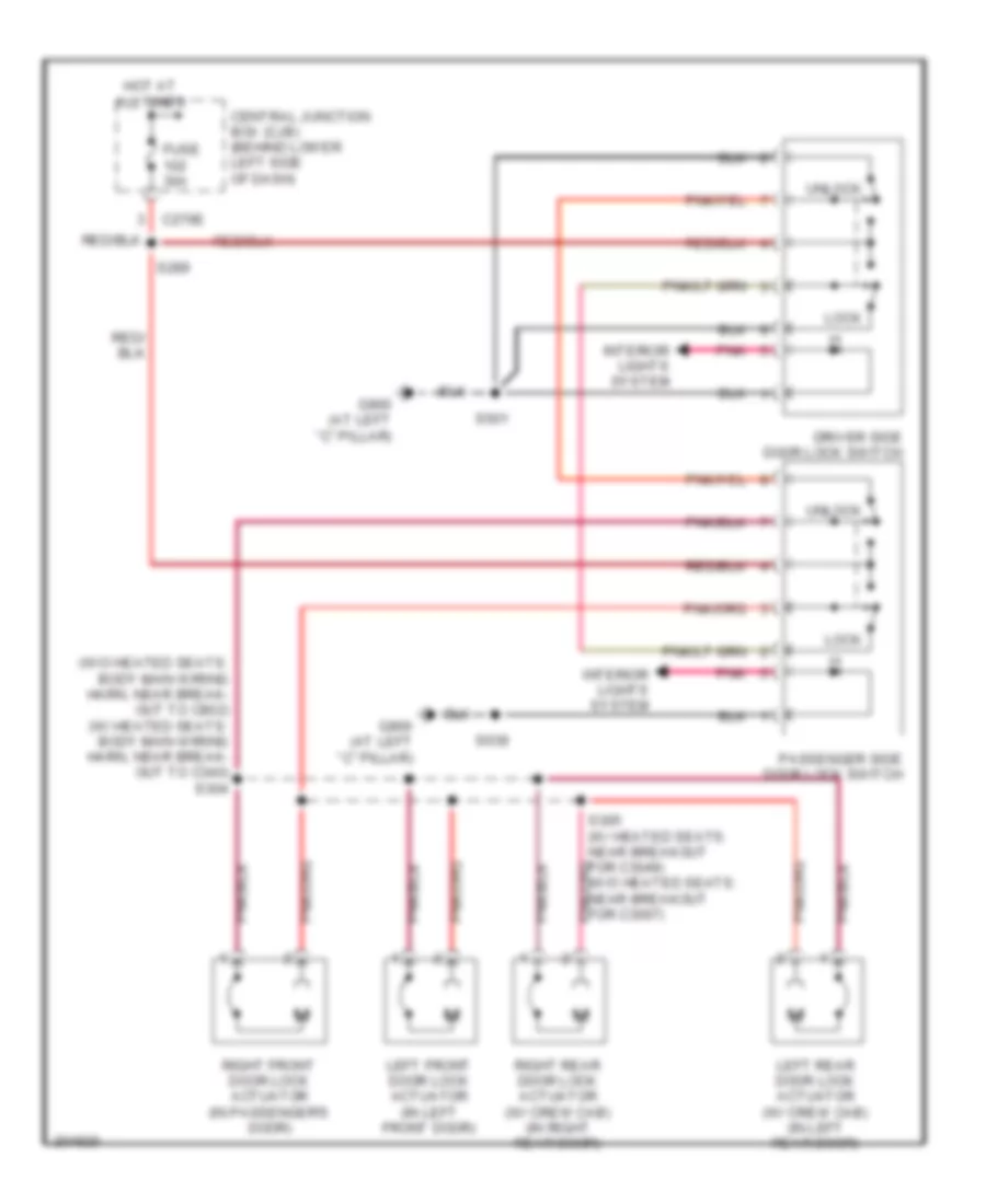 Power Door Locks Wiring Diagram without Keyless Entry for Ford Cab  Chassis F350 Super Duty 2005
