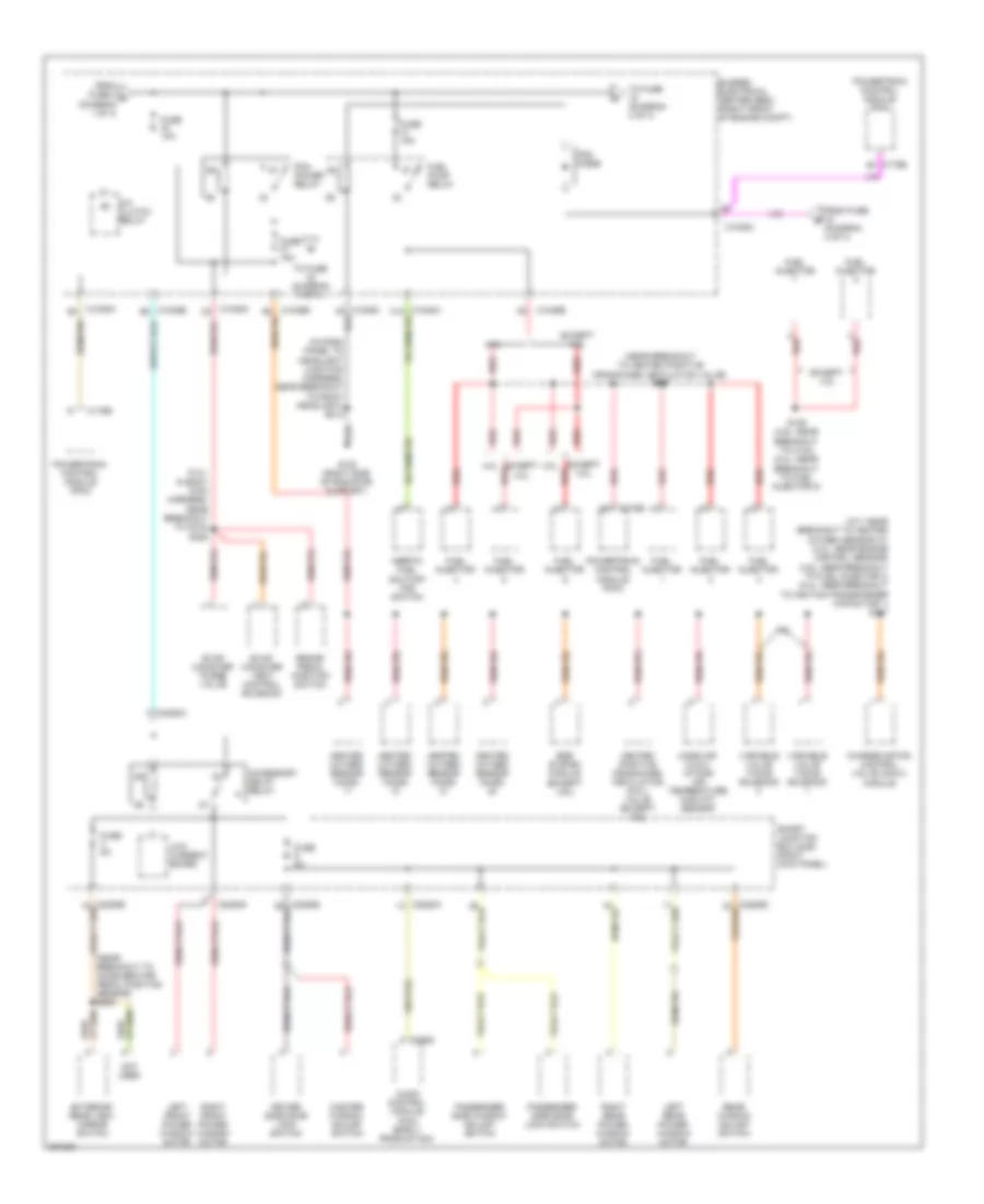 Power Distribution Wiring Diagram 2 of 4 for Ford Mustang GT 2008