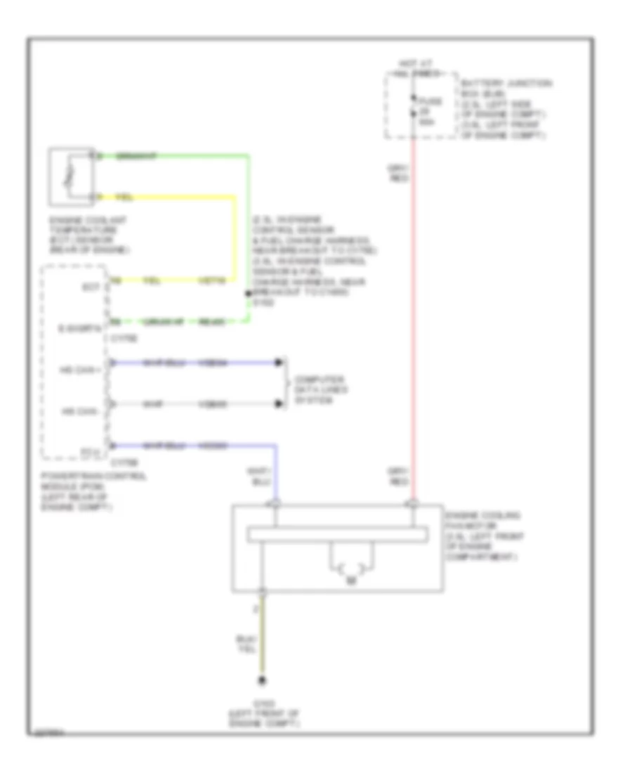 Cooling Fan Wiring Diagram for Ford Fusion S 2006