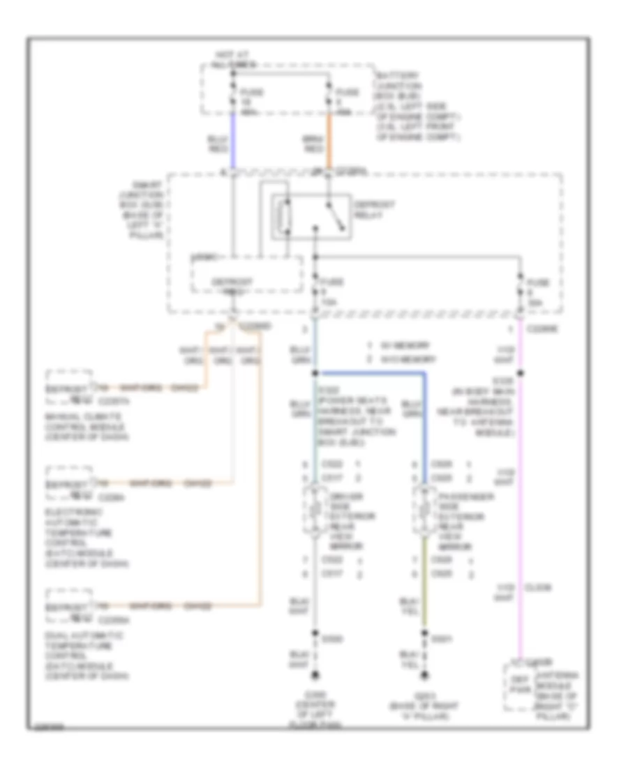 Defoggers Wiring Diagram for Ford Fusion S 2006