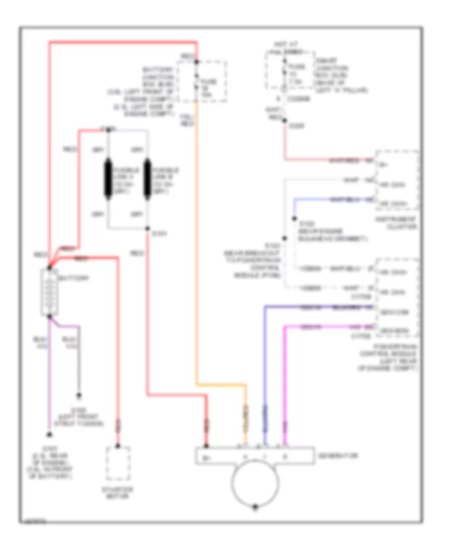 Charging Wiring Diagram for Ford Fusion S 2006