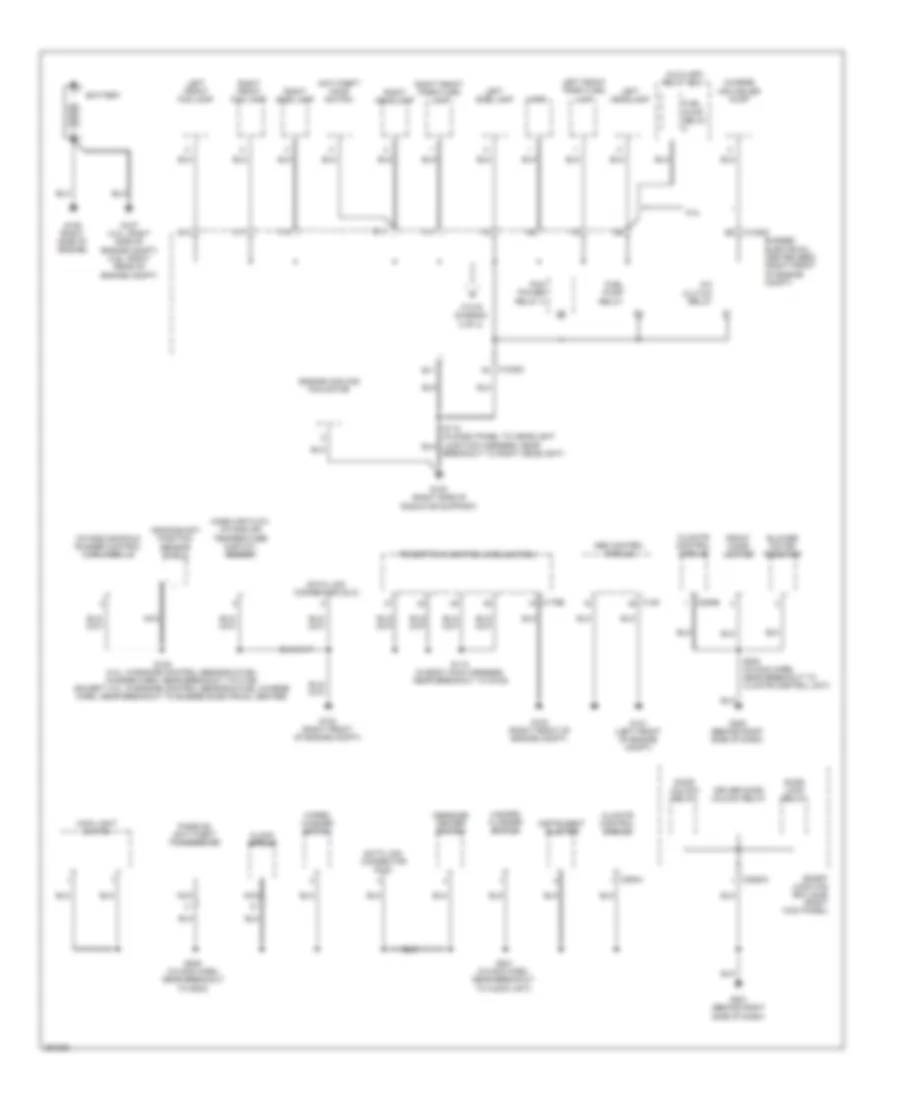 Ground Distribution Wiring Diagram 1 of 3 for Ford Mustang 2007