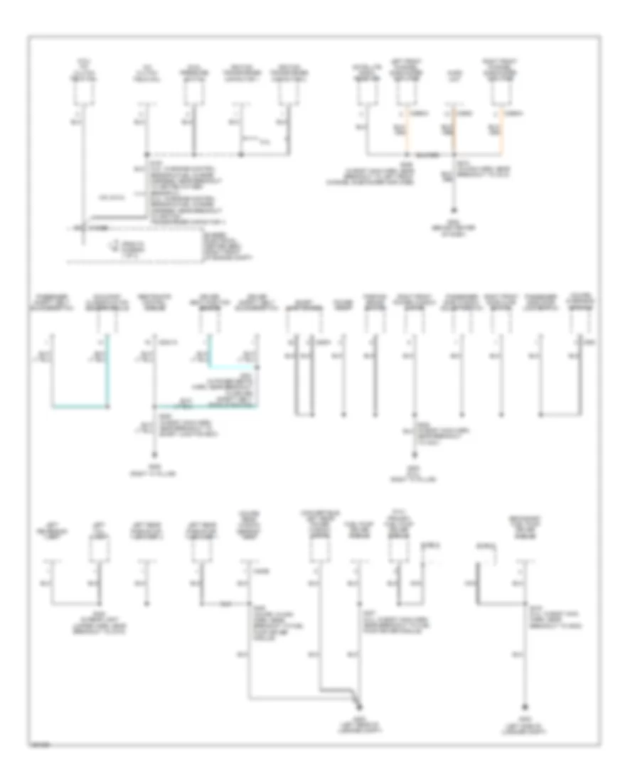 Ground Distribution Wiring Diagram (2 of 3) for Ford Mustang 2007