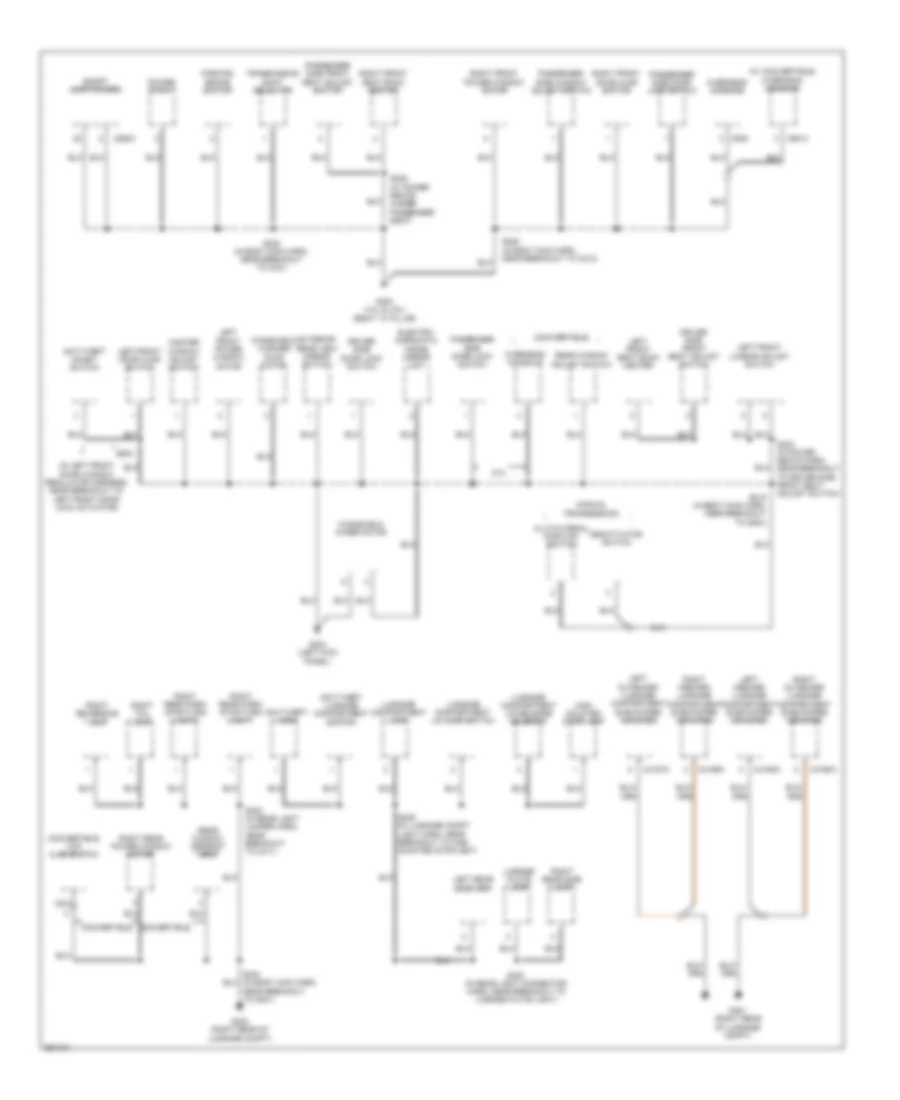 Ground Distribution Wiring Diagram 3 of 3 for Ford Mustang 2007