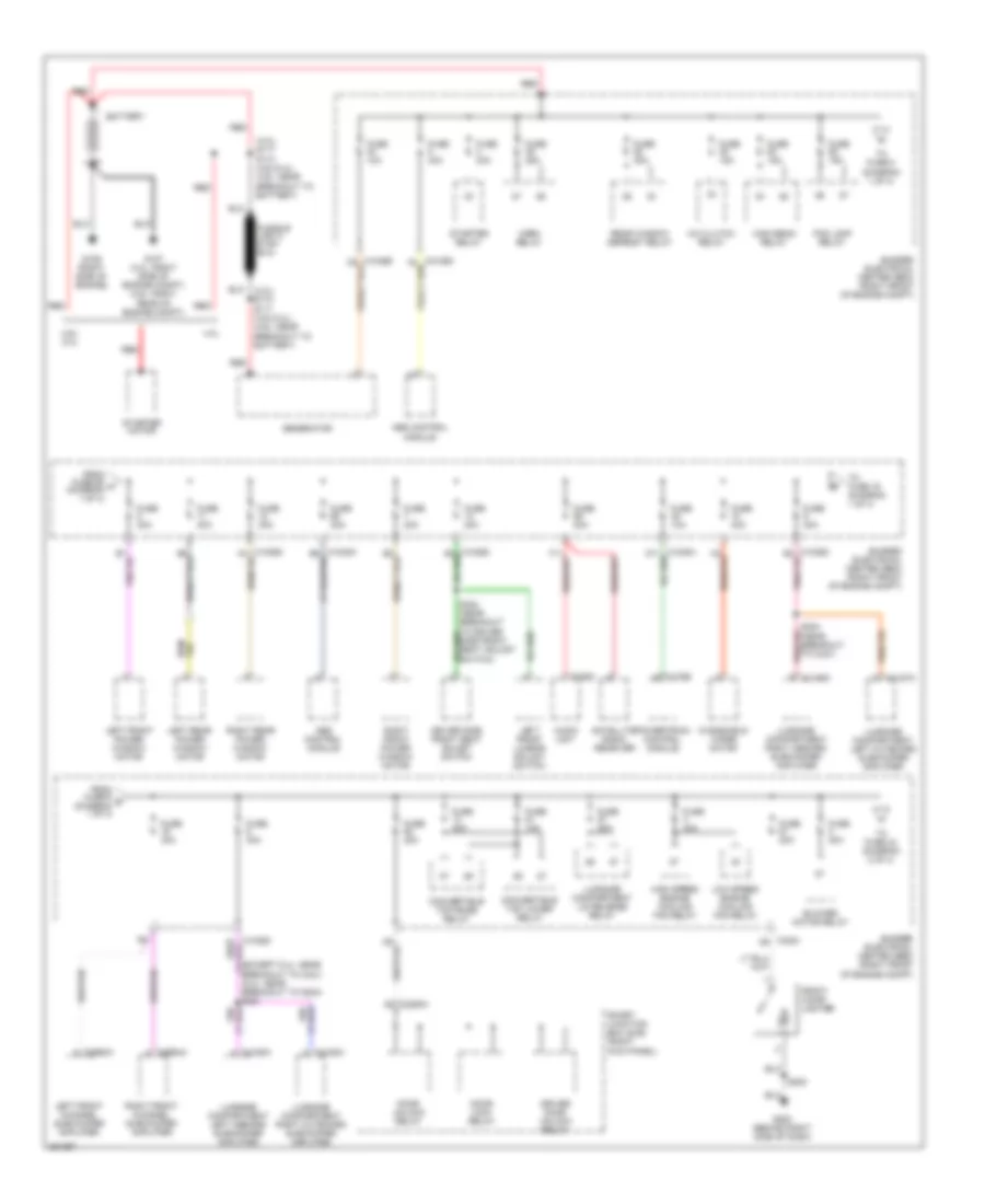 Power Distribution Wiring Diagram 1 of 4 for Ford Mustang 2007