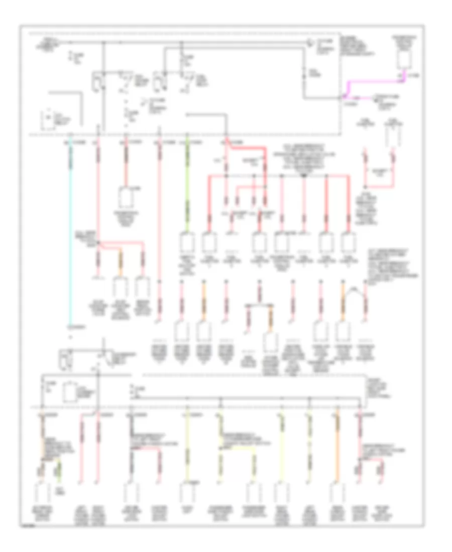 Power Distribution Wiring Diagram (2 of 4) for Ford Mustang 2007